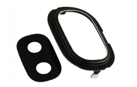 Скло камери (Camera glass) для Samsung J250 Galaxy J2 2018 with frame Black, фото 1