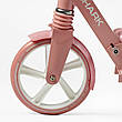 Самокат для дівчинки з ручним гальмом Біло-Рожевий (складний, колеса PU 20 см, рама алюміній, 1 амортизатор) SH-41102, фото 2