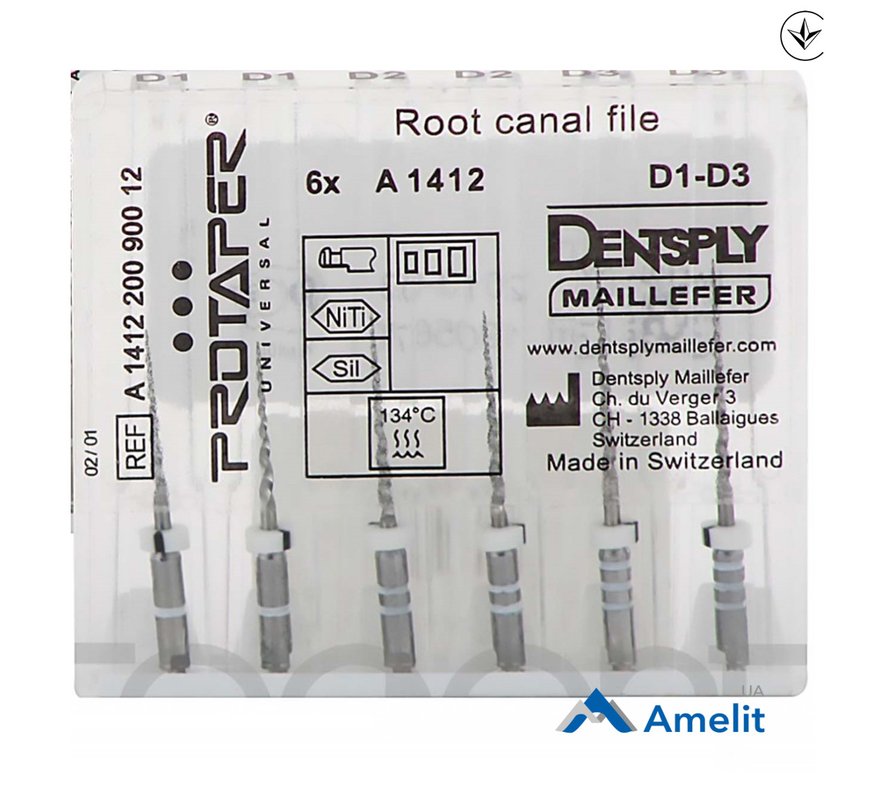Інструмент машинний ProTaper® Universal Retreatment в асортименті (Dentsply Sirona), 6 шт./пак.