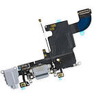 Шлейф для iPhone 6S із зарядним роз’ємом і аудіо (HF), сріблястий