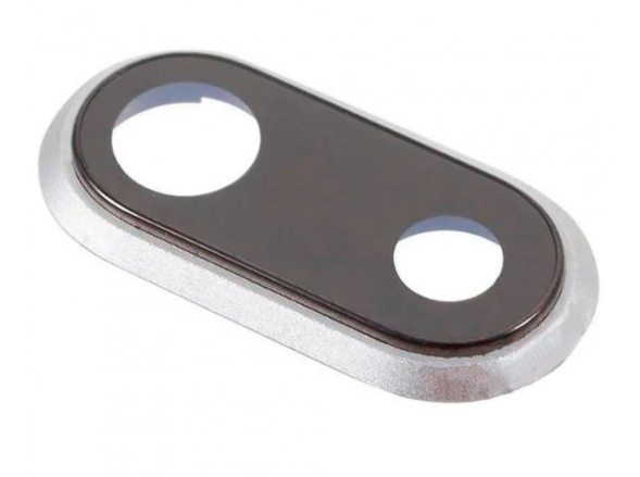 Скло камери (Camera glass) для Apple iPhone 8 Plus with frame Silver, фото 1