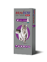 Bravecto Spot-On Бравекто Плюс Капли от блох, клещей и глистов для кошек весом от 6.25-12.5 кг 500 мг