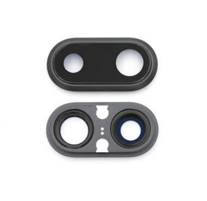 Скло камери (Camera glass) для Apple iPhone 8 Plus with frame Black, фото 1