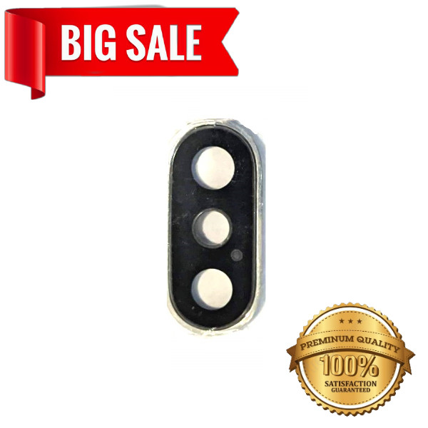 Скло камери (Camera glass) для Apple iPhone XS/XS Max with frame Silver, фото 1