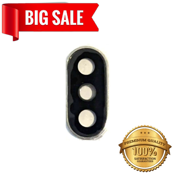 Скло камери (Camera glass) для Apple iPhone X with frame Silver, фото 1