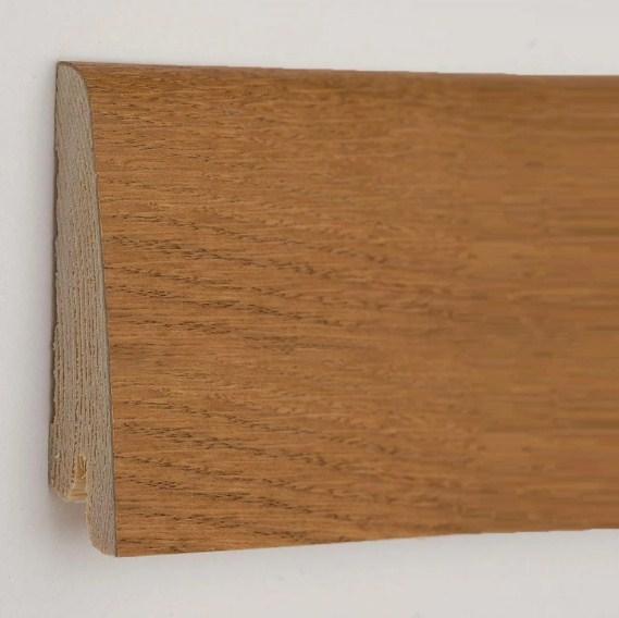 Плінтус дерев'яний 80х18х2200 мм шпонований Дуб медовий KLR80-08