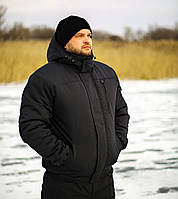 Куртка для охорони зимова укорочена "Скіф" ріп-стоп чорна