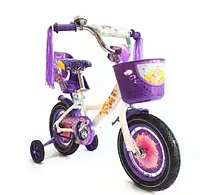 Детский фиолетовый велосипед для девочек из сиденьям для куклы, велосипеды 14 дюймовые с передней корзинкой