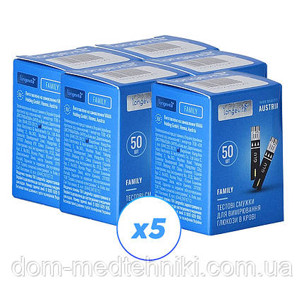 Тест-смужки Longevita Family (Лонгевіта Фемелі), 250 шт., фото 1