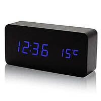 Настільний годинник VST-862-5 (синя підсвітка, від мережі) Black