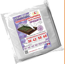 Полотно 15 м  60 г/м2 щільності  прошите під дуги для парника, біле агроволокно, фото 2