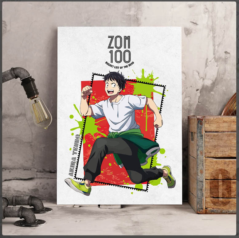 Металевий плакат Передсмертний список зомбі "Акіра" / Zom 100