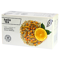 Чай Hello Tea зелений "Куркума-Обліпиха" (20шт/уп)