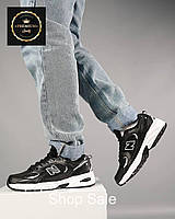 Чоловічі чорні кросівки New Balance 530 black, спортивні кросівки Євробаланси для чоловіків