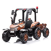 Электромобиль трактор детский Bambi (4 мотора 35W, 1 аккумулятор 12V14AH, MP3) M 4844EBLR-17 Коричневый