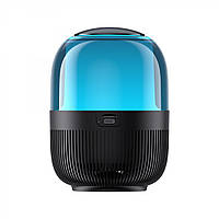 Портативна колонка 7W Bluetooth V5.3 10м 1500mAh бездротова чорна з синьою підсвіткою HAVIT