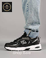 Спортивні чоловічі кросівки чорні Сантас 530, New balance 530 black кросівки для чоловіків