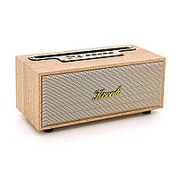 Колонка Kisonli G12A Bluetooth 5.0, 1х8W, 1200mAh, USB/TF/BT/FM/AUX, DC: 5V/1A, Wooden, BOX, Q40