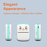 Термопринтер дитячий бездротовий Cat Ears 8499, біло-синій, фото 3