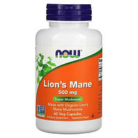NOW Lion's Mane 500 mg 60 капсул Lodgi