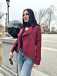 📌 Жіноча замшева Куртка бомбер на блискавці | Легка курточка жакет | Куртка-косуха на весну | Норма та батал, фото 3