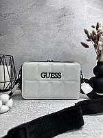 Женская сумка белая GUESS square сумочка женская на плечо в подарочной упаковке