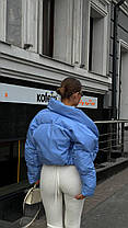Трендова жіноча демісезонна укорочена куртка-пуффер Gm2666, фото 2