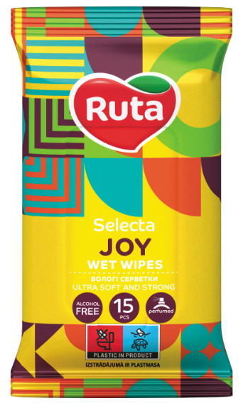 Серветки вологі Ruta Selecta Joy (15шт.)