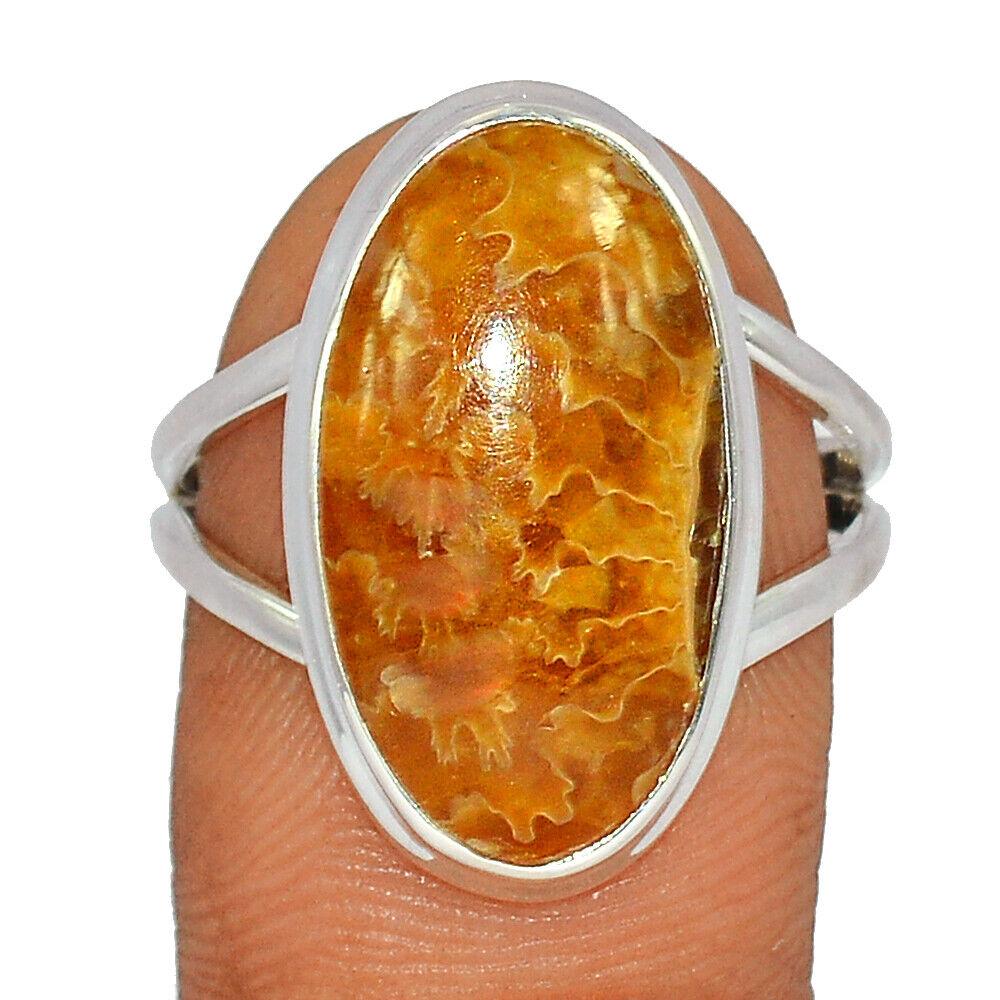 Амоніт з природними швами срібна каблучка, 2236КА