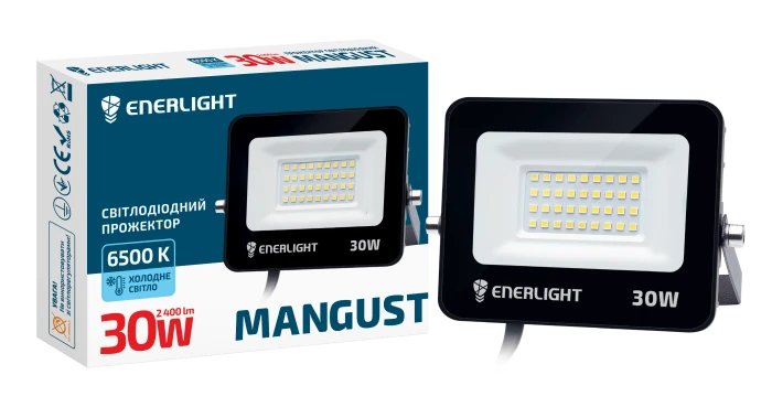 Світлодіодний прожектор Enerlight MANGUST 30W 6500K IP65 MANGUST30SMD80С