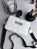 Женская сумка белая GUESS square сумочка женская на плечо в подарочной упаковке