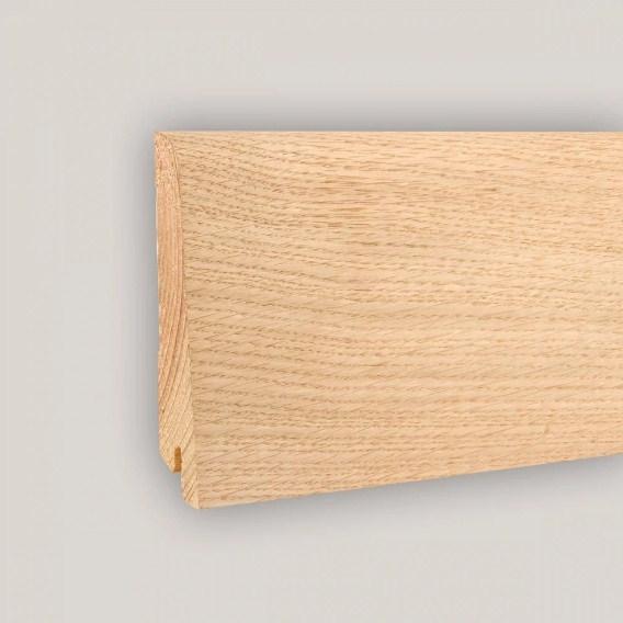 Плінтус дерев'яний 80х18х2200 мм шпонований Дуб натуральний KLR80-11