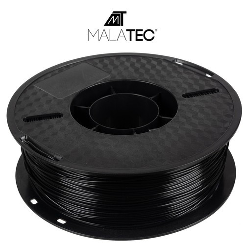3D нитка з еко пластику (PLA ) 1 кг - 1,75 мм - Чорна Malatec 22040 Польща, фото 1
