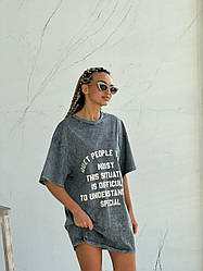 Актуальна жіноча футболка оверсайз під варенку з принтом Sfch1258