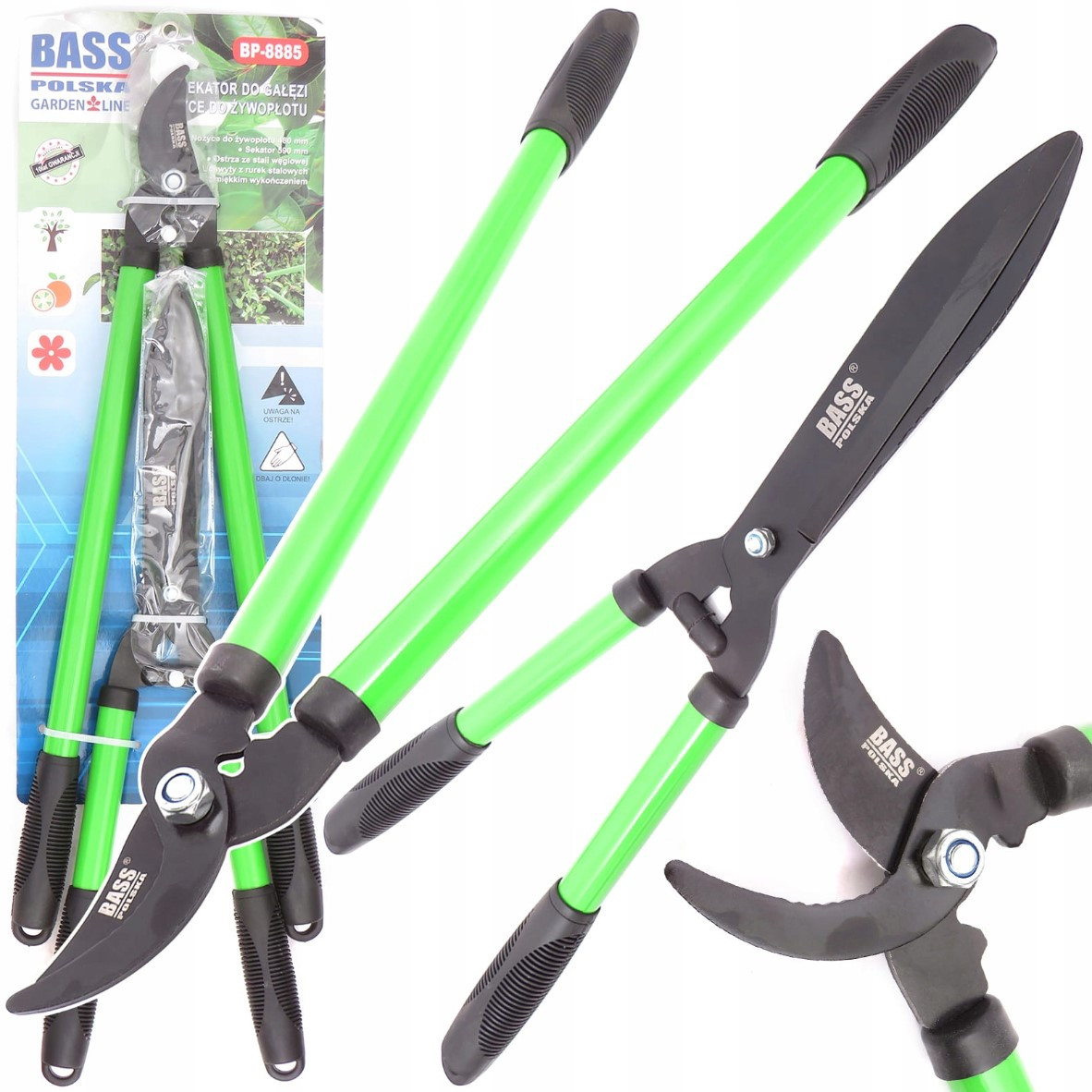 Ножиці для живоплоту, живої огорожі , та сучкоріз ,комплект із 2 шт Bass Polska 8885, фото 1