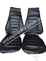 Автомобильные чехлы на ВАЗ 2105 2107 фирмы Пилот авточехлы на сидения черные экокожа кожвинил