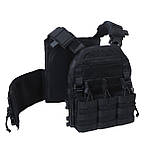 Плитоноска тактична чорна Molle PL-022 (з подвійним швидким скиданням), фото 4