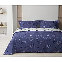 Комплект постельного белья украинского производителя ТМ Теп хлопок Navy Blue Love