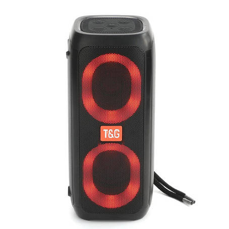 Bluetooth-колонка TG333 з rgb підсвічуванням, speakerphone, радіо, black, фото 1