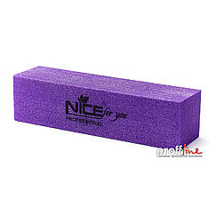 Баф для нігтів Nice брусок "Фіолетовий" 180/180