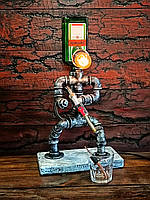 Дозатор-кран для алкоголя мужской подарок "Пожарник" серебро наливатор подарок для мужчин
