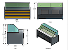 Холодильна гастрономічна вітрина FRIGO-М "ФУДМАРКЕТ", 2.0 м. (0° +8°), викладка 60 см., фото 4