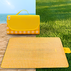 Великий килимок для пікніка 150см х 200см Slide, водонепроникна підстилка-сумка для пляжу