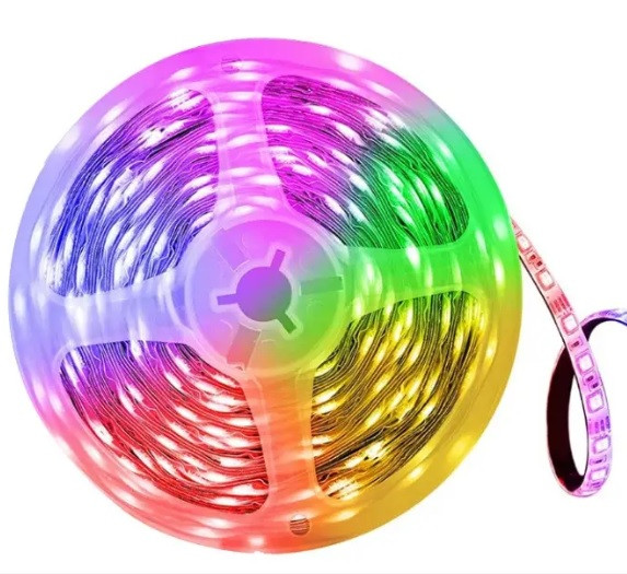 Світлодіодна стрічка LED RGB гирлянда 5 V довжина 5 м різнокольрова