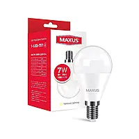 Лампа светодиодная MAXUS G45 7W 3000K 220V E14 1-LED-751