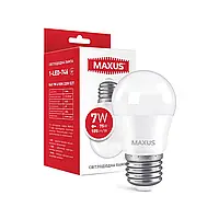 Лампа светодиодная MAXUS 1-LED-746 G45 7W 4100K 220V E27 1-LED-746