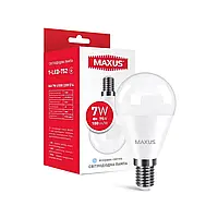 Лампа светодиодная MAXUS G45 7W 4100K 220V E14 1-LED-752