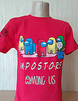 Детская футболка для мальчика Амонгаз красная 6-7 лет Турция