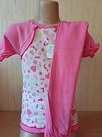 Пижама детская для девочки футболка и штанишки на 3-4 года