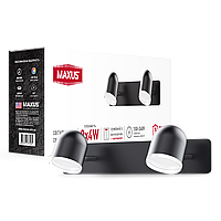 Спотовий світильник MAXUS MSL-01W 2x4 W 4100 K чорний 2-MSL-10841-WB